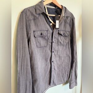 William Rast Black and White Checkered Casual Shirt